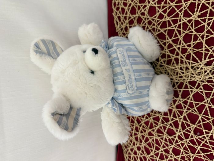 TARTINE ET CHOCOLAT Souris Doudou Peluche Et Tissu Rayé - photo numéro 5