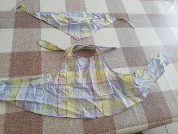 Ensemble dos nus et fichu à carreaux o kids 6 ans