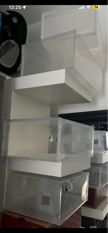 Lot 4 boites à chaussures en plastique a empiler