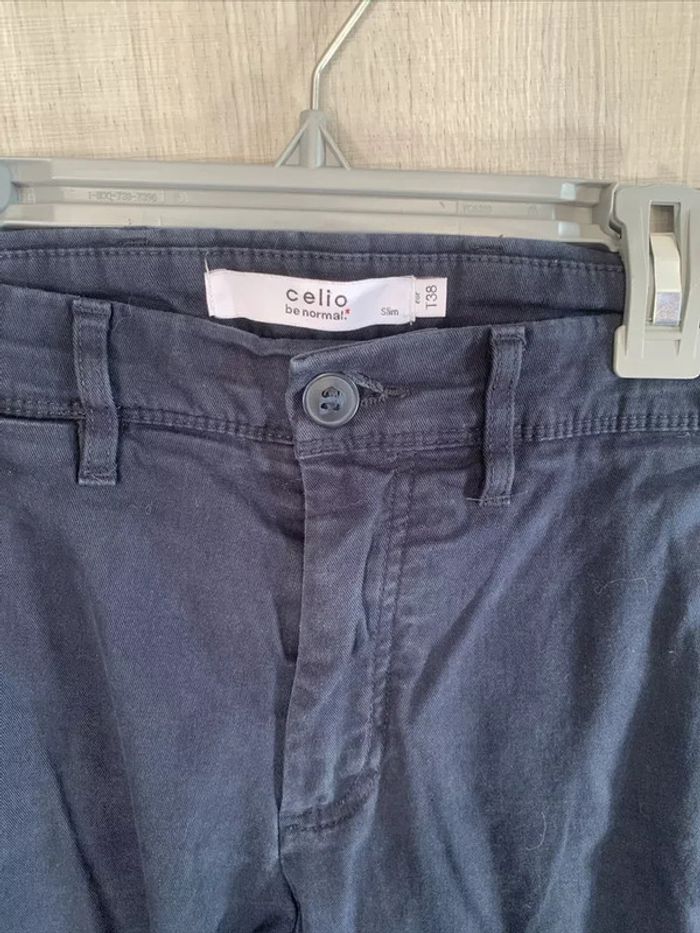 Pantalon Slim Bleu Marine Celio T38 - photo numéro 2