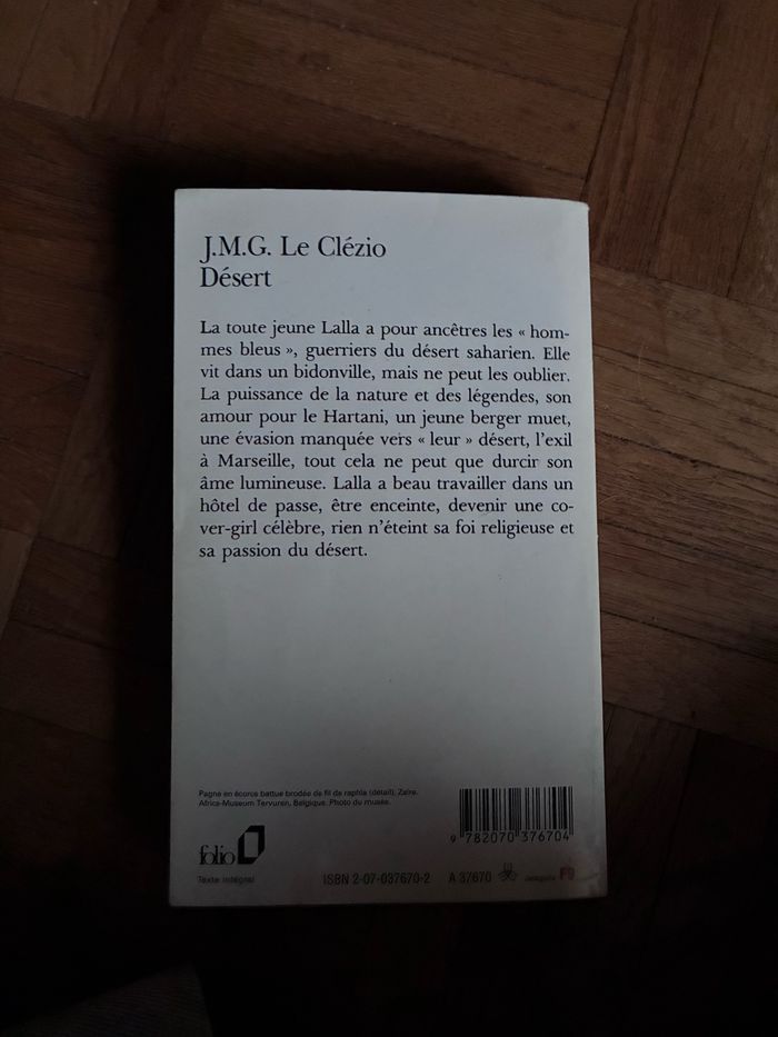 Désert de JMG LE CLEZIO - photo numéro 2