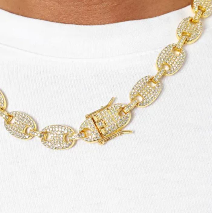 Graine de Café doré en acier strass - photo numéro 3