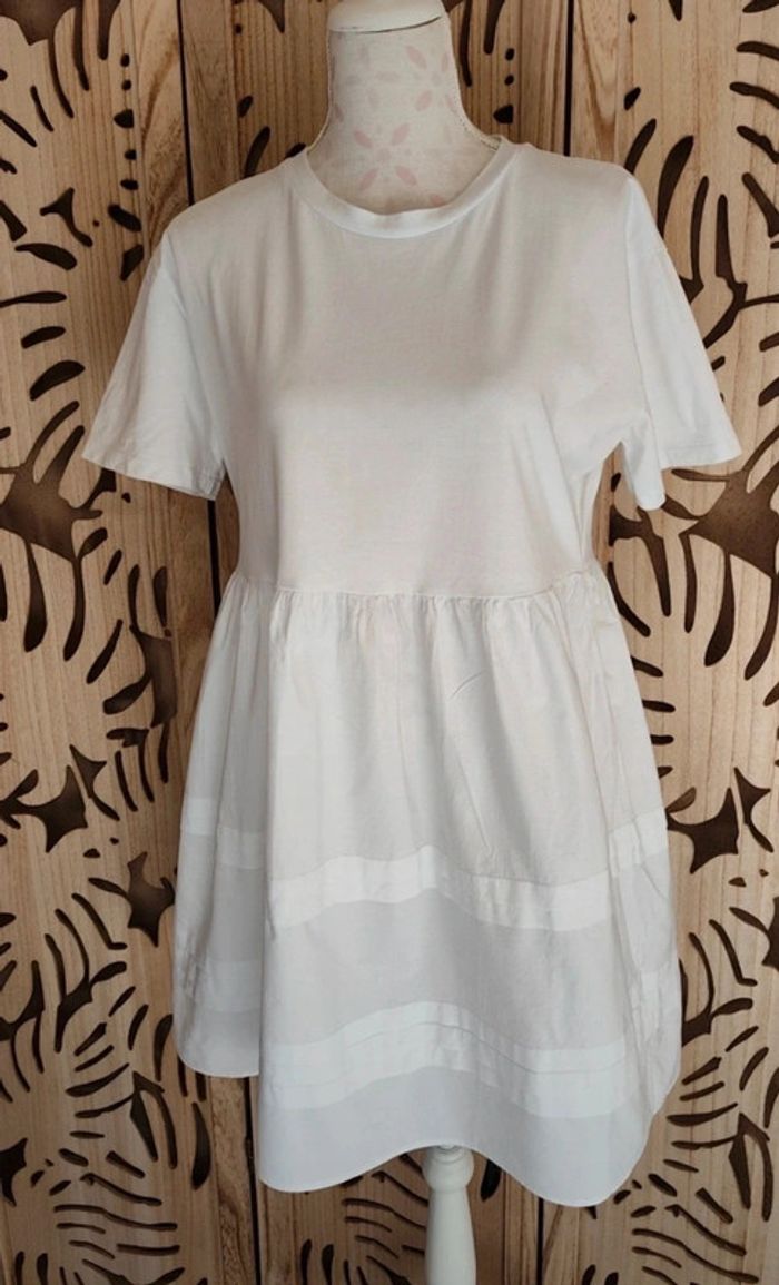 Robe blanche en coton Taille L Zara - photo numéro 3