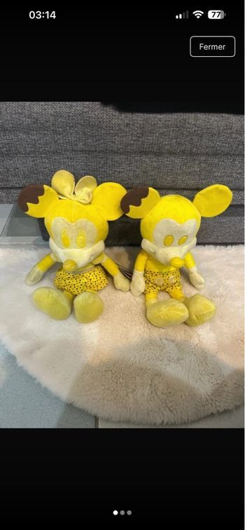 Peluche Mickey et Minnie 