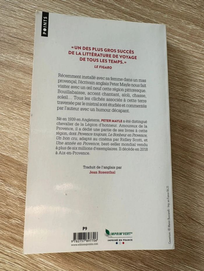 Livre Une Année en Provence De Peter Mayle - photo numéro 2