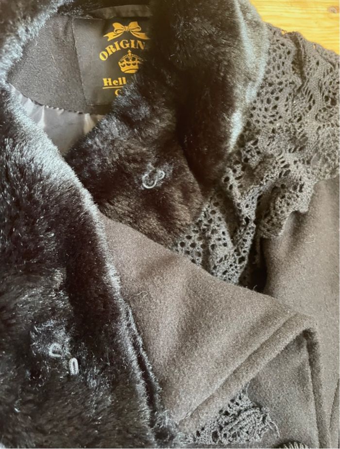 Superbe manteau Hell Bunny noir neuf taille XL 42 style vintage années 50 - photo numéro 7