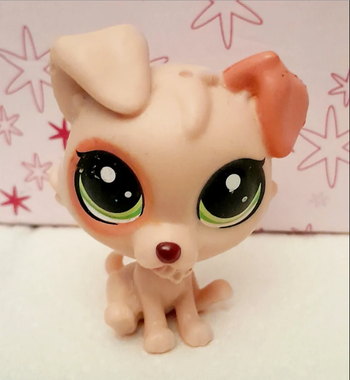 Figurine Littlest Pet Shop Chien Terrier beige et marron