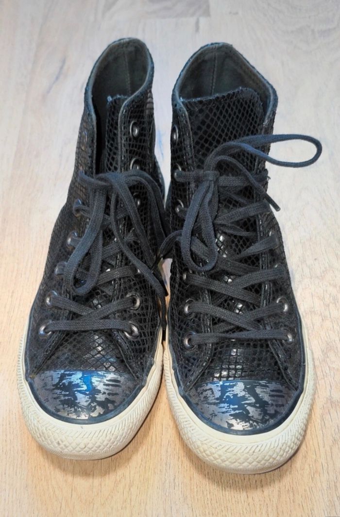 Converse montantes cuir effet écailles – T37 - photo numéro 7
