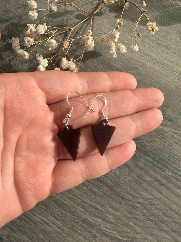 Boucles d'oreilles triangle - photo numéro 5
