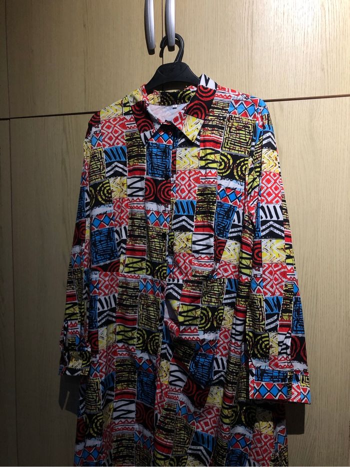Chemise robe à motifs - photo numéro 2