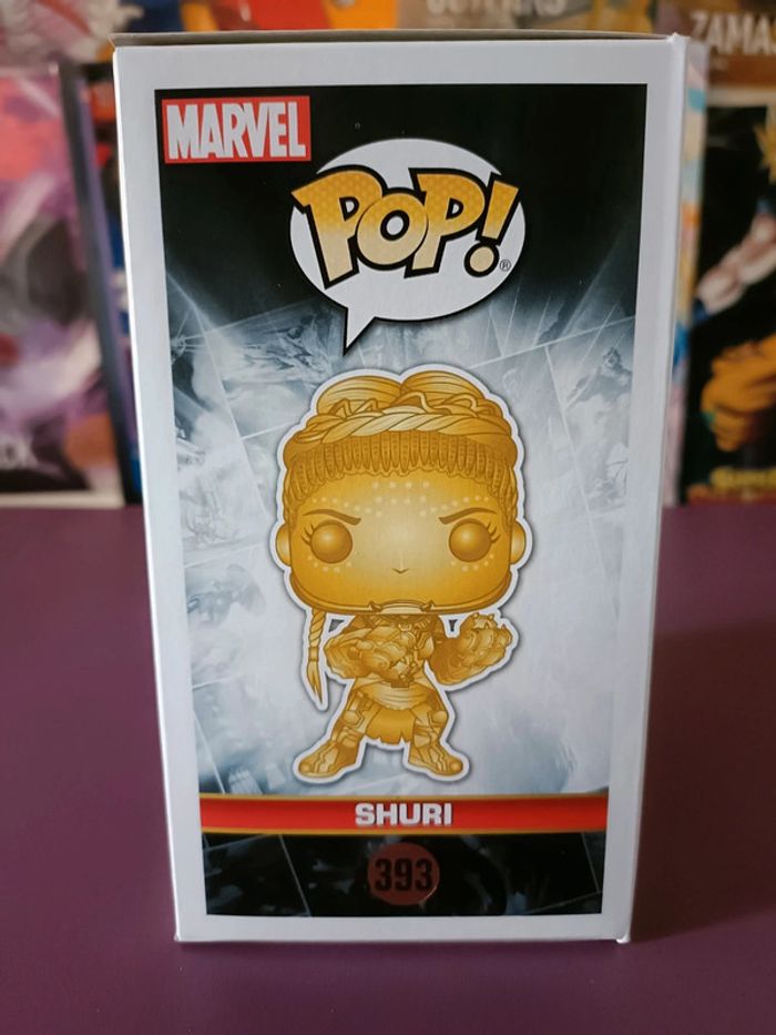 Figurine Funko Pop Marvel Black Panther Shuri Gold 393 2018 Fall convention Exclusive Neuf - photo numéro 2