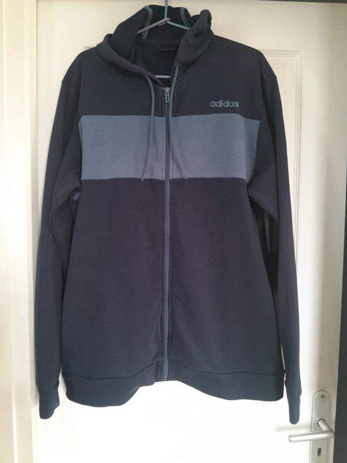Veste sweat capuche zip Adidas taille XL modèle 2019 - photo numéro 2
