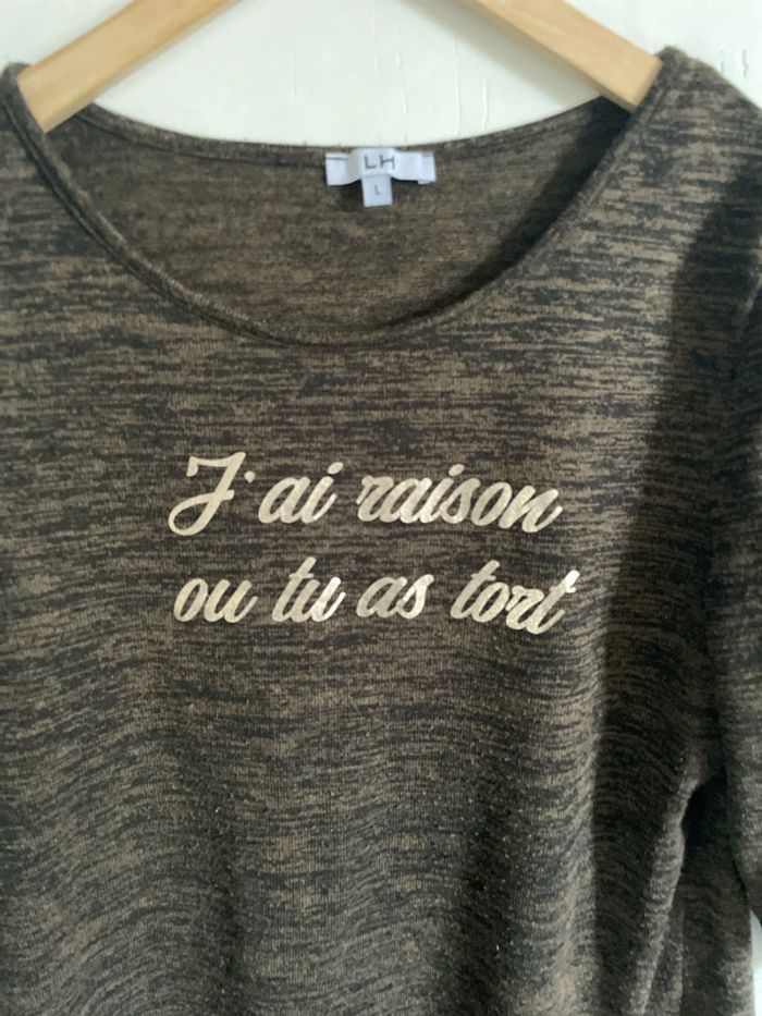 Pull zébrée humoristique L - photo numéro 2