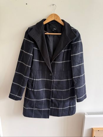 Manteau long épais bleu marine Etam taille 36 S