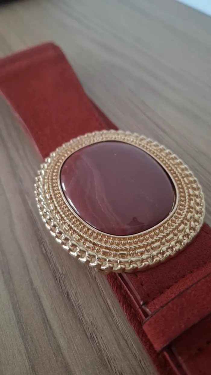 Ceinture élastique ajustable – Terracotta / Vieux rose  - Parfaite sur une robe - Neuve 🌸 - photo numéro 3