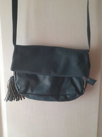 Sac à main bleu pétrole