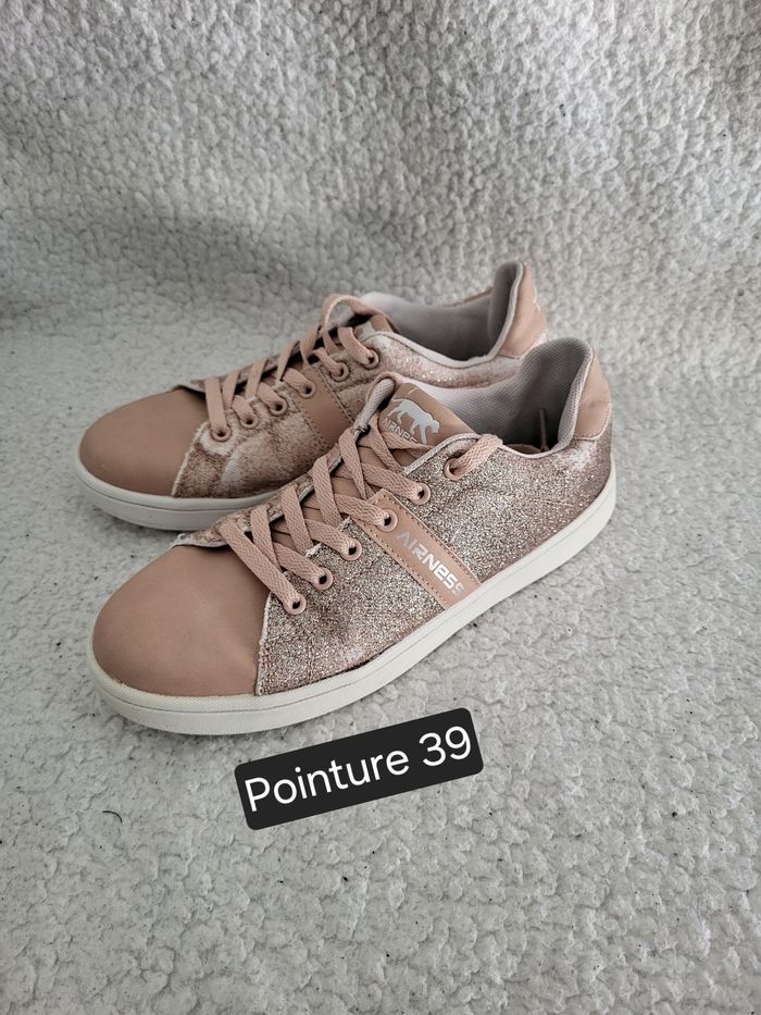 Basket rose pailleté pointure 39