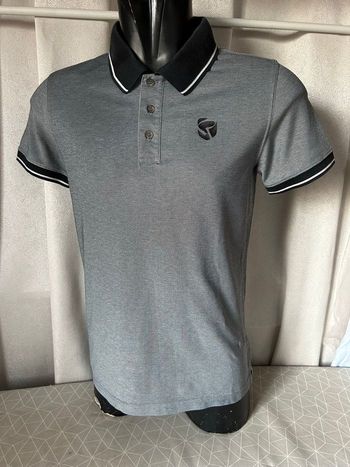 T-shirt polo gris noir et blanc M Redskins