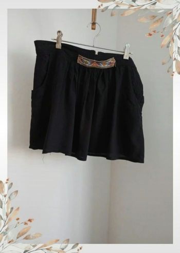 Jupe noire fluide en viscose doublée 38