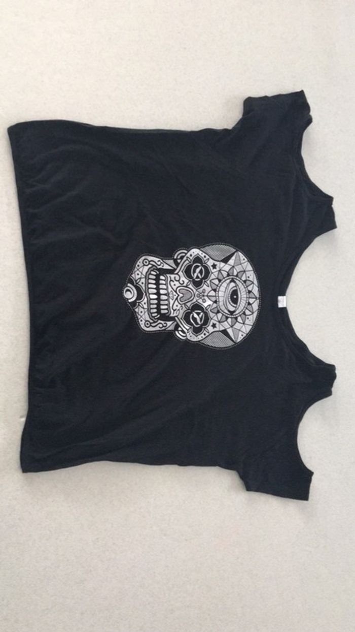 T-shirt tête de mort femme L