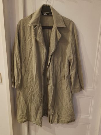 Veste verte longue Zara