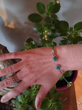 Bracelet de turquoise . argent