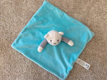 Doudou plat ours bleu Obaibi 🍁