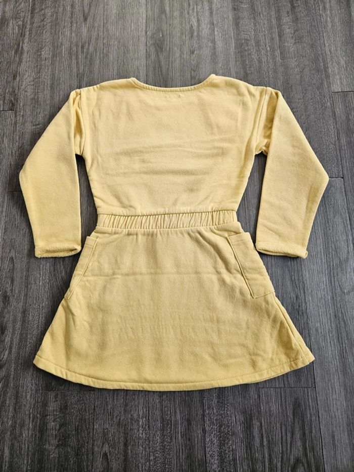 Robe fille molletonnée jaune taille 8 ans neuf - photo numéro 2