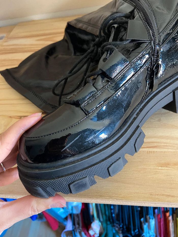 Cuissardes noires vernies - photo numéro 9