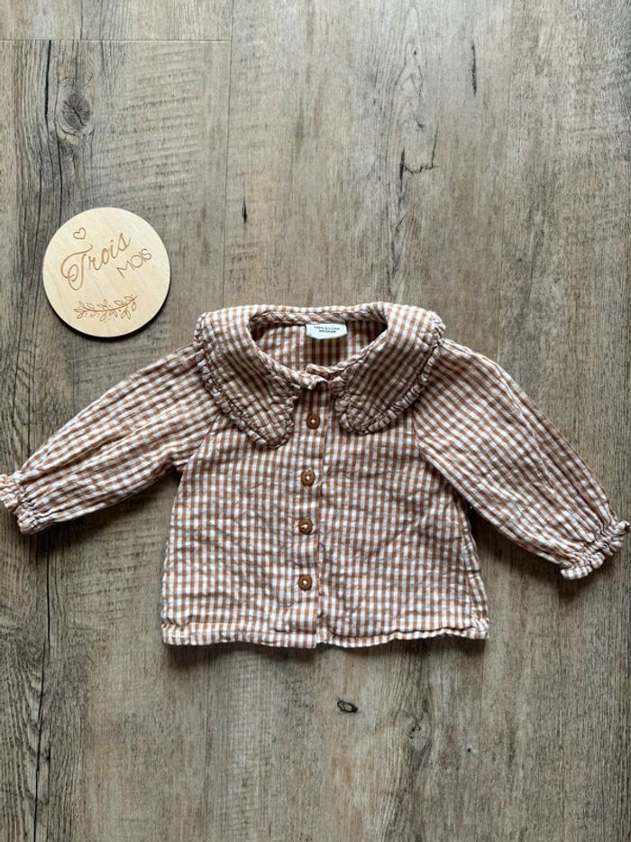 Chemise à carreau - taille 3 mois