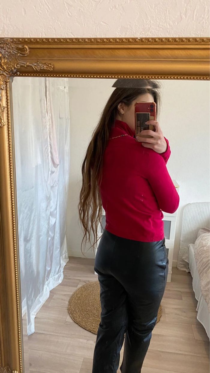 Pull col roulé fushia - photo numéro 5