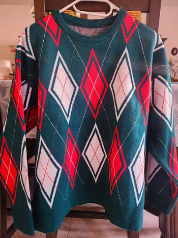 Pull vintage losange neuf 