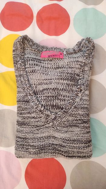 Pull gris argenté taille S