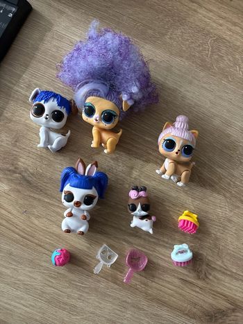 Lot de 5 poupées LOL animaux