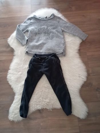 Lot fille 💖 ikks 3 ans tenue décontractée sweat + bas