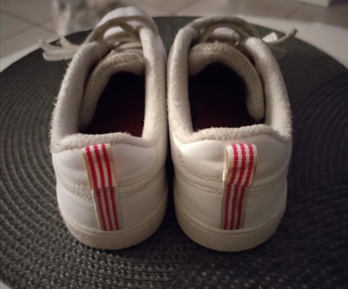 Baskets blanche "Adidas" en cuir - photo numéro 4