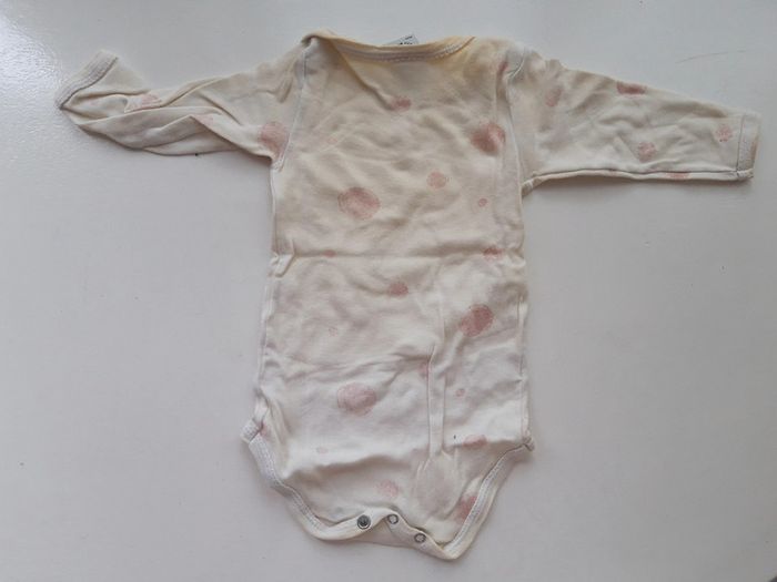 Body Petit Bateau blanc manches longues, avec motifs poisson 6 mois 67 cm - photo numéro 3