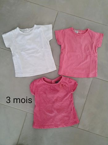 T-shirts manches courtes 3 mois