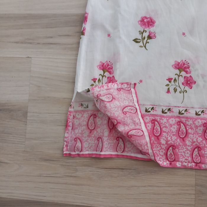 Robe femme à bretelles blanc à motifs Là-Bas taille 38 - photo numéro 4