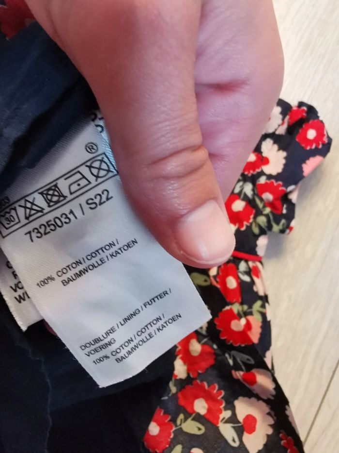 Robe bébé à fleurs doublée 6 mois - photo numéro 5