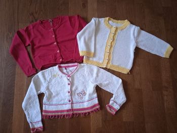 Lot de 3 gilets fille - 5/6 ans