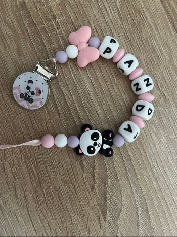 Attache tétine panda