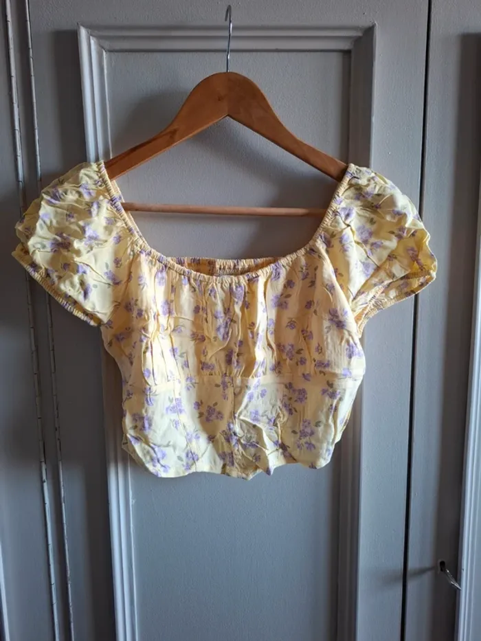 Crop-top corset fleuri Hollister