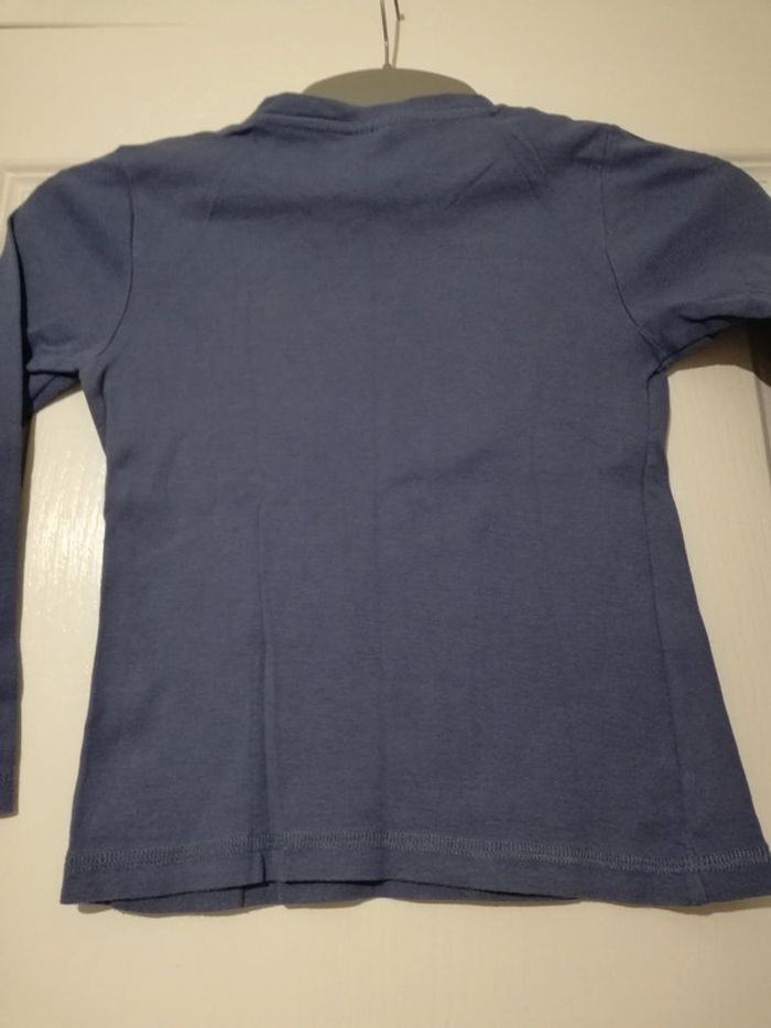Tee-shirt manches longues bleu 8 ans - photo numéro 5