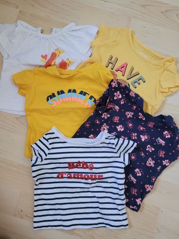 Lot de 5 t shirts 3 mois