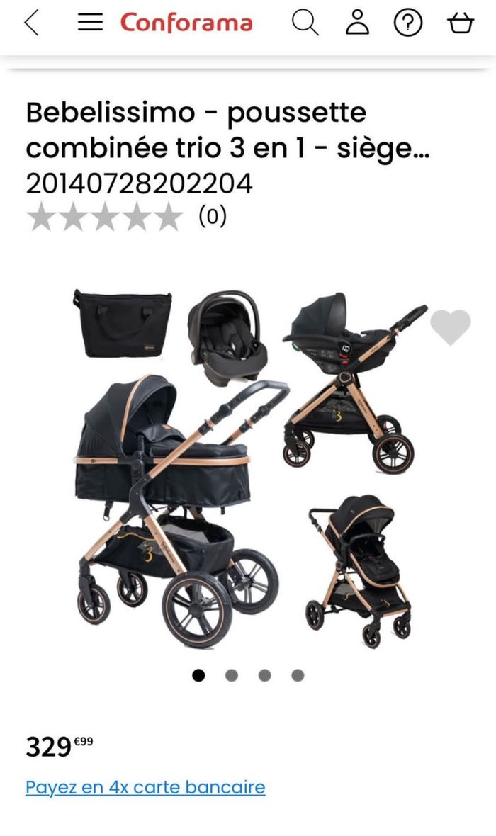 Poussette BEBELISSIMO 3en1 - photo numéro 10