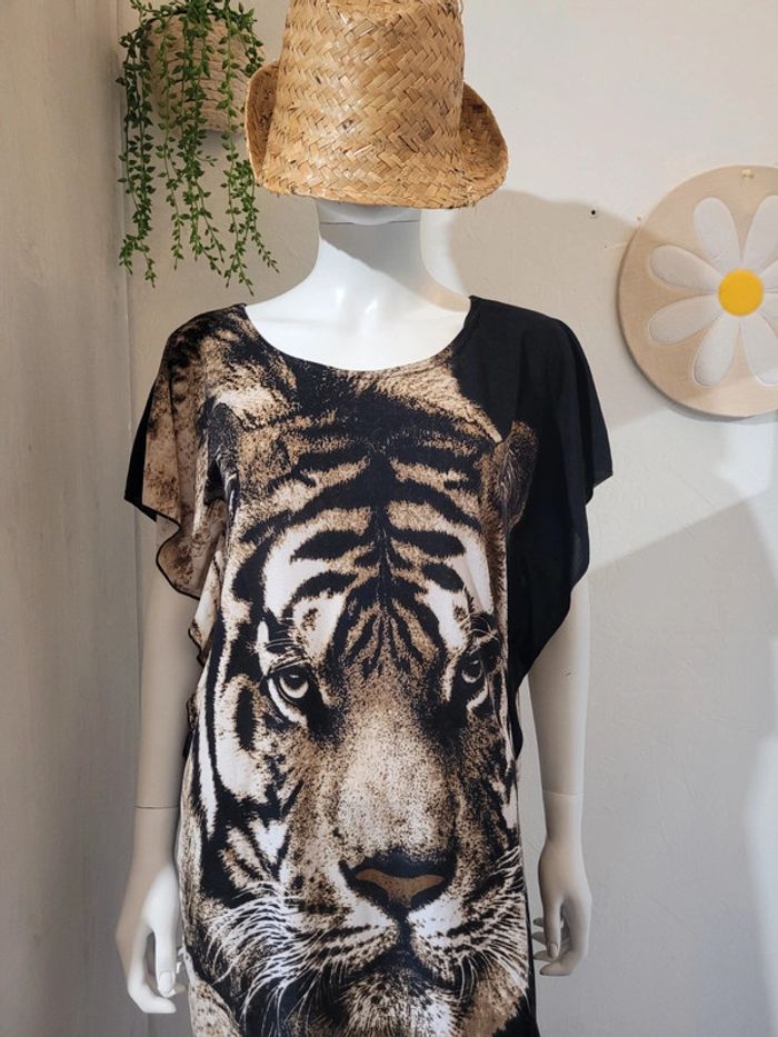 T shirt tête de tigre