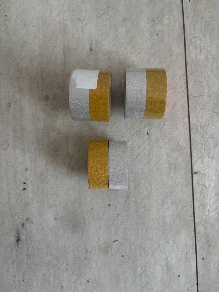 Lot de ruban adhésif washi doré et argenté