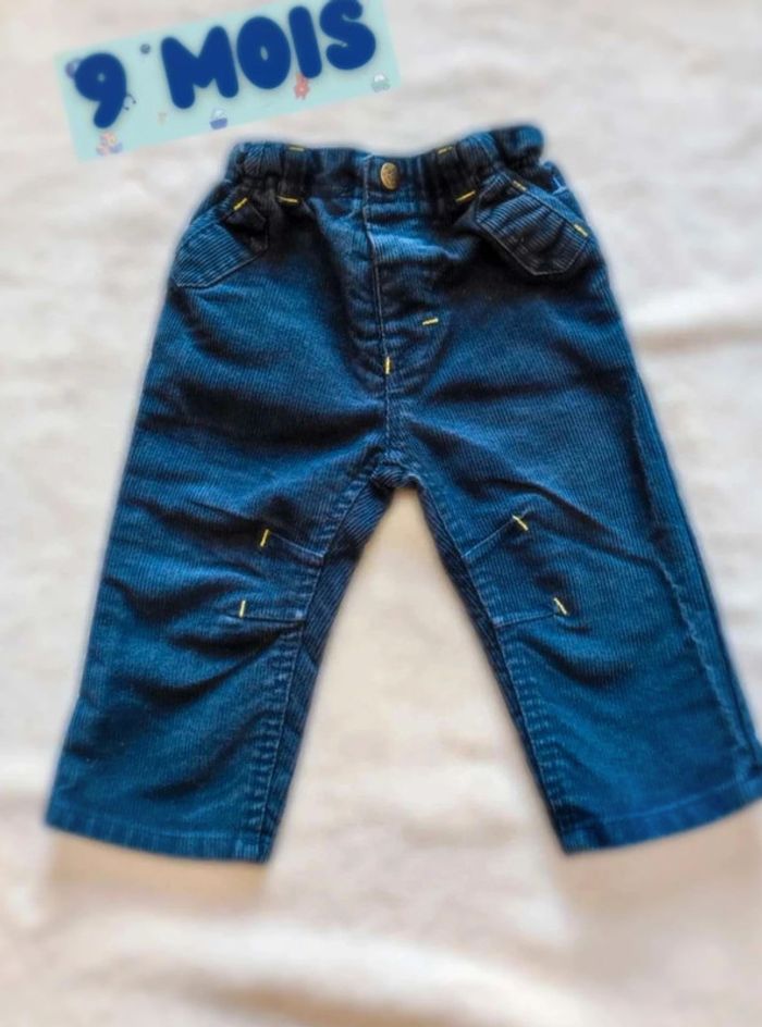 Pantalon  9  mois  velours  côtelé
