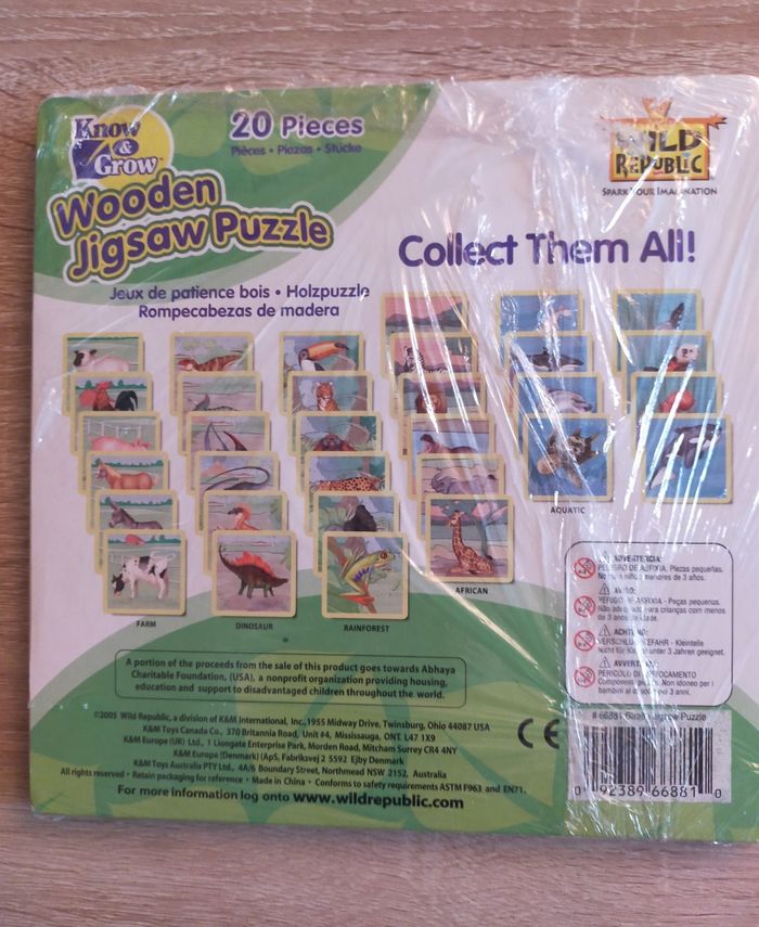 Puzzle Girafe en Bois 20 pièces - photo numéro 2